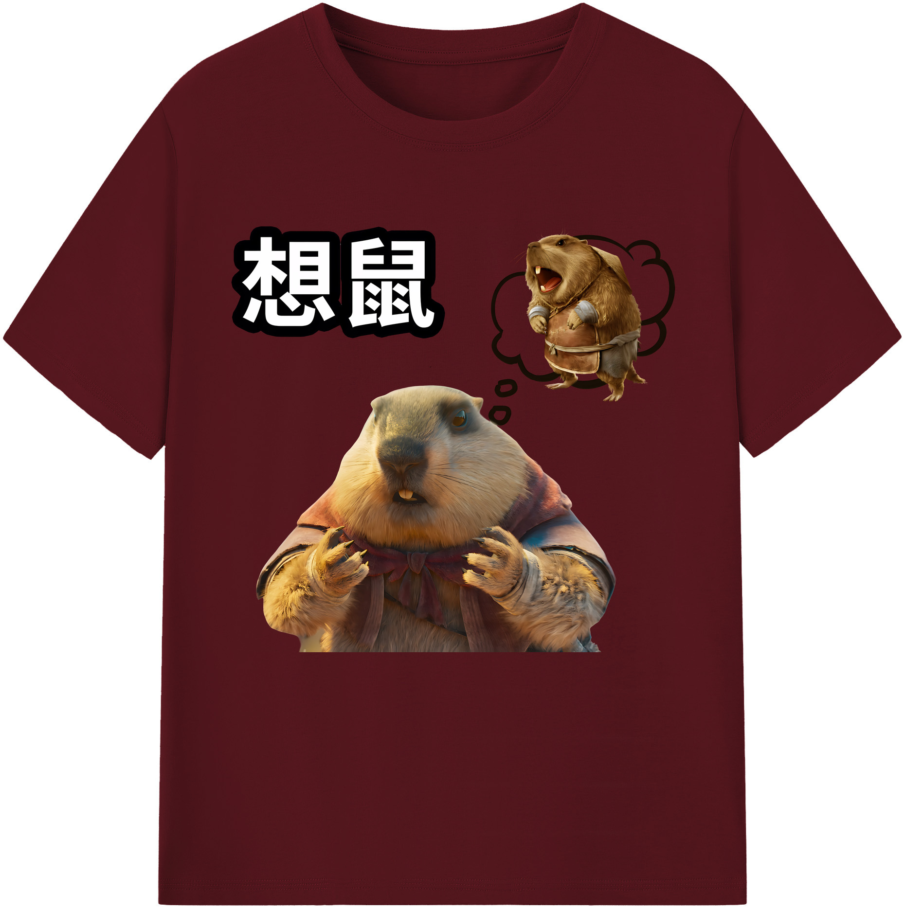 （画像用） Ne Zha 2 ナタ 魔童の大暴れ 綿100％半袖Tシャツ（フロントプリント）